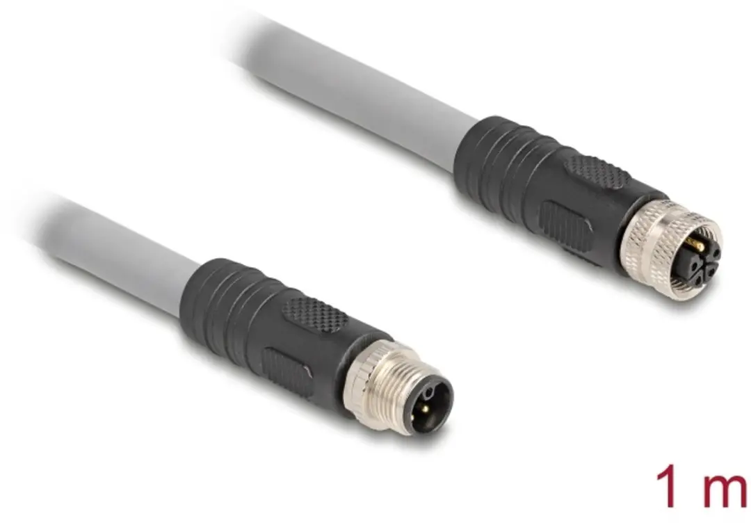 Delock M12 L-coded Kabel 5-polig M-F