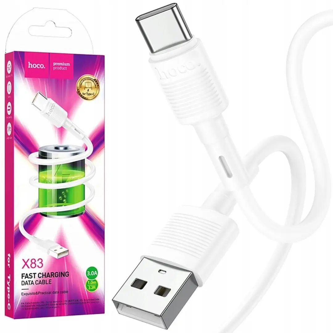 Hoco USB-A naar USB-C Kabel 3A 1m