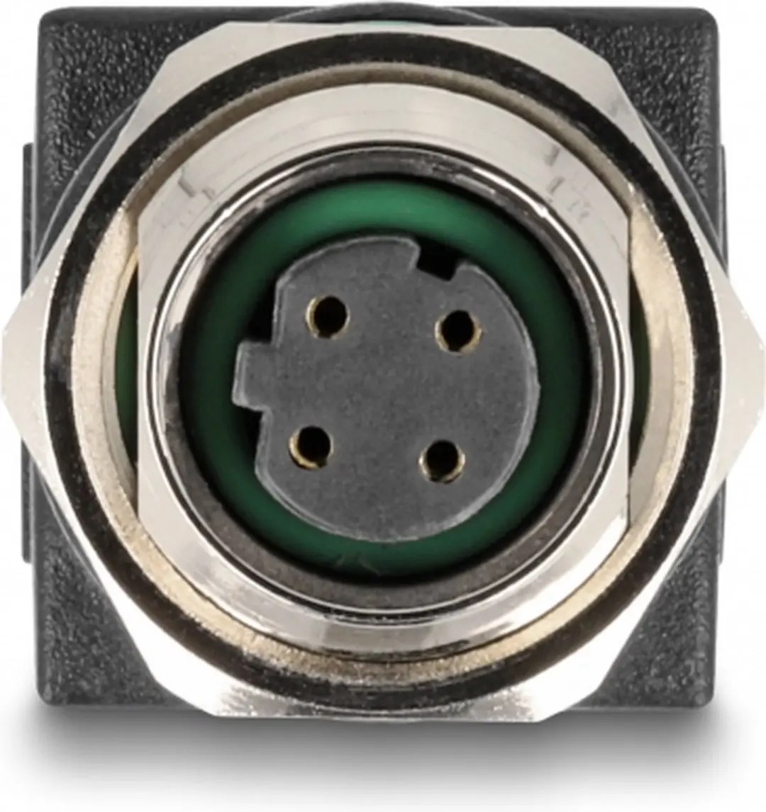 Delock M12 4-pins D-gecodeerd Industriële Netwerkadapter CAT5e - Zwart