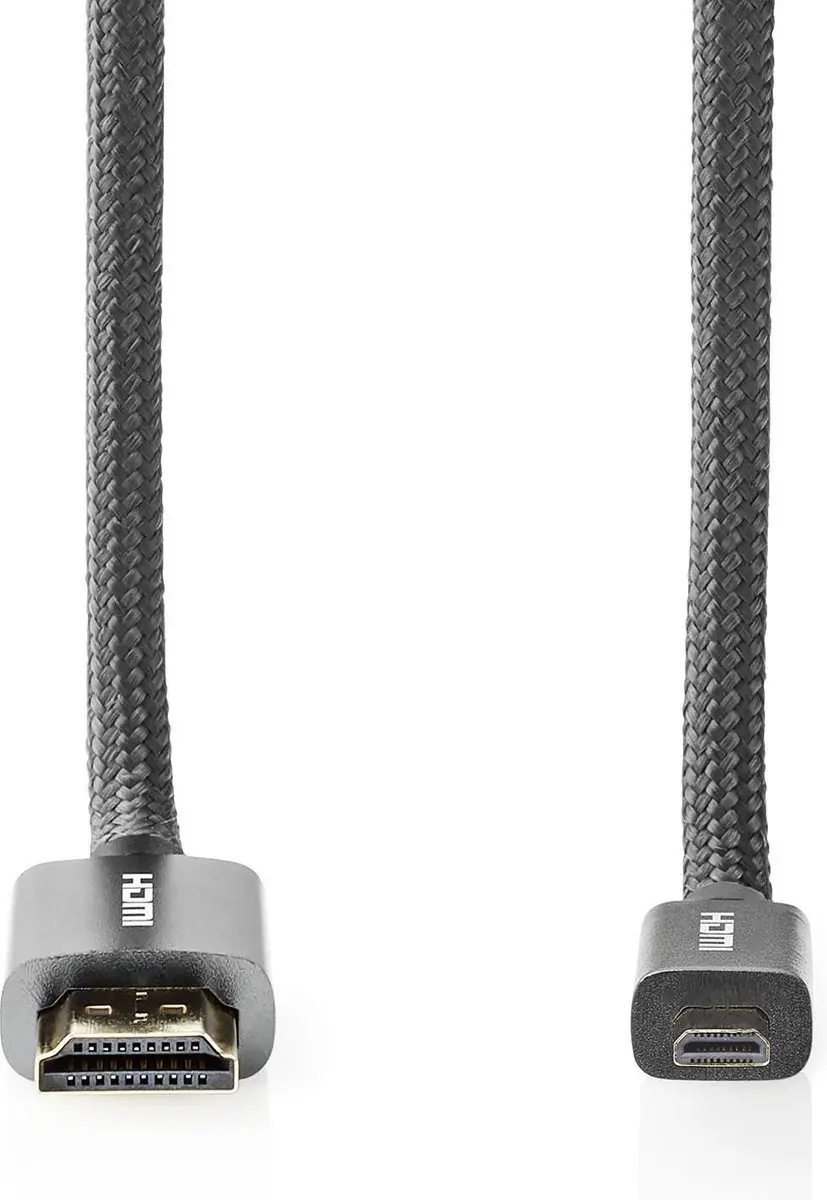 Nedis HDMI-Kabel CVTB34700GY20 4K@60Hz - 2m - Antraciet