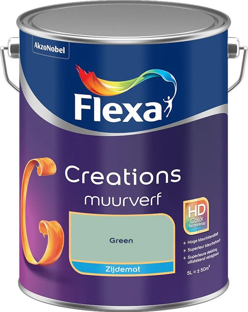 Flexa Creations Muurverf Zijdemat Green 5L