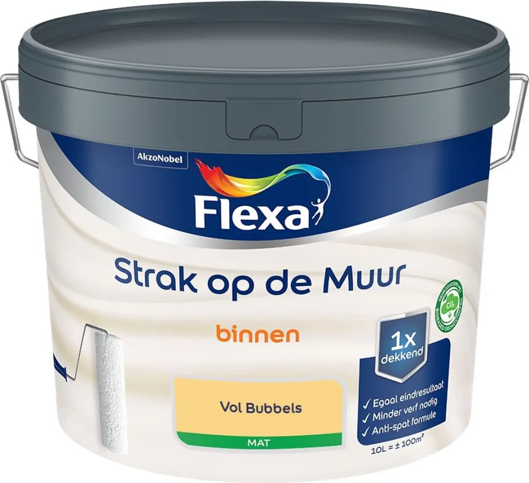 Flexa Strak Op De Muur Binnen Mat Vol Bubbels Mengverf 10L