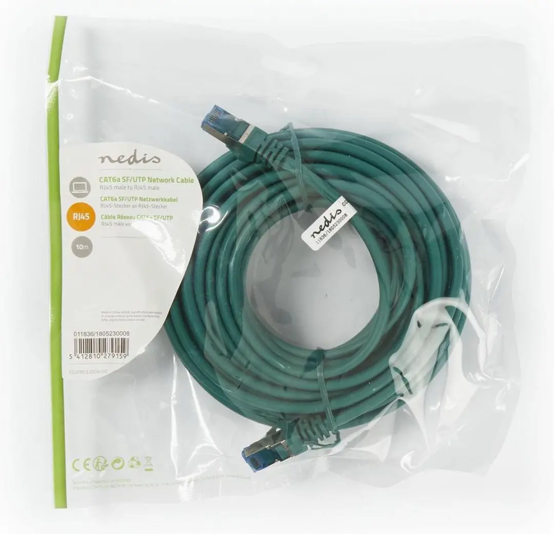 Nedis S/FTP CAT6a Netwerkkabel 10Gbps - 10m - Groen