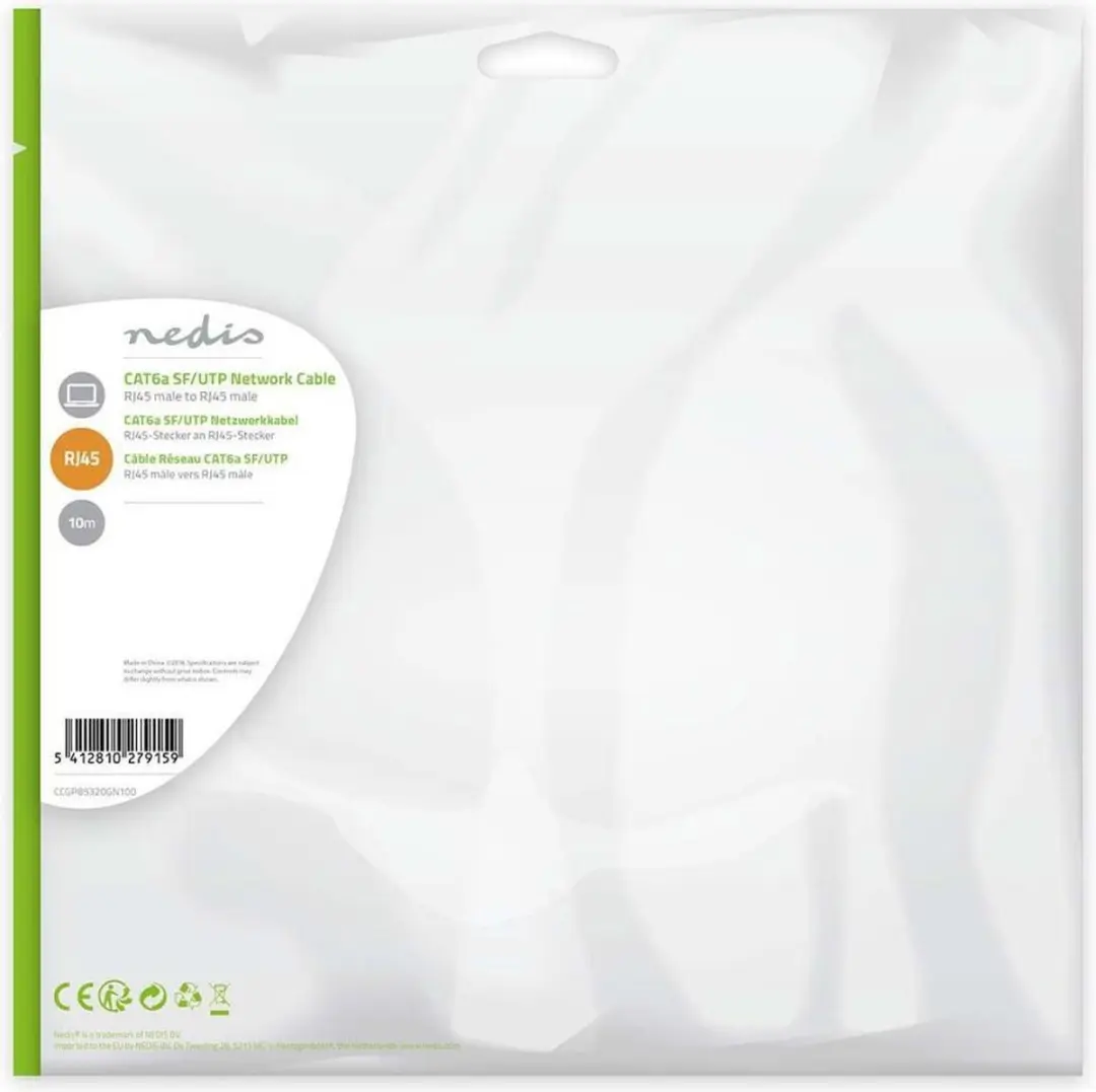Nedis S/FTP CAT6a Netwerkkabel 10Gbps - 10m - Groen