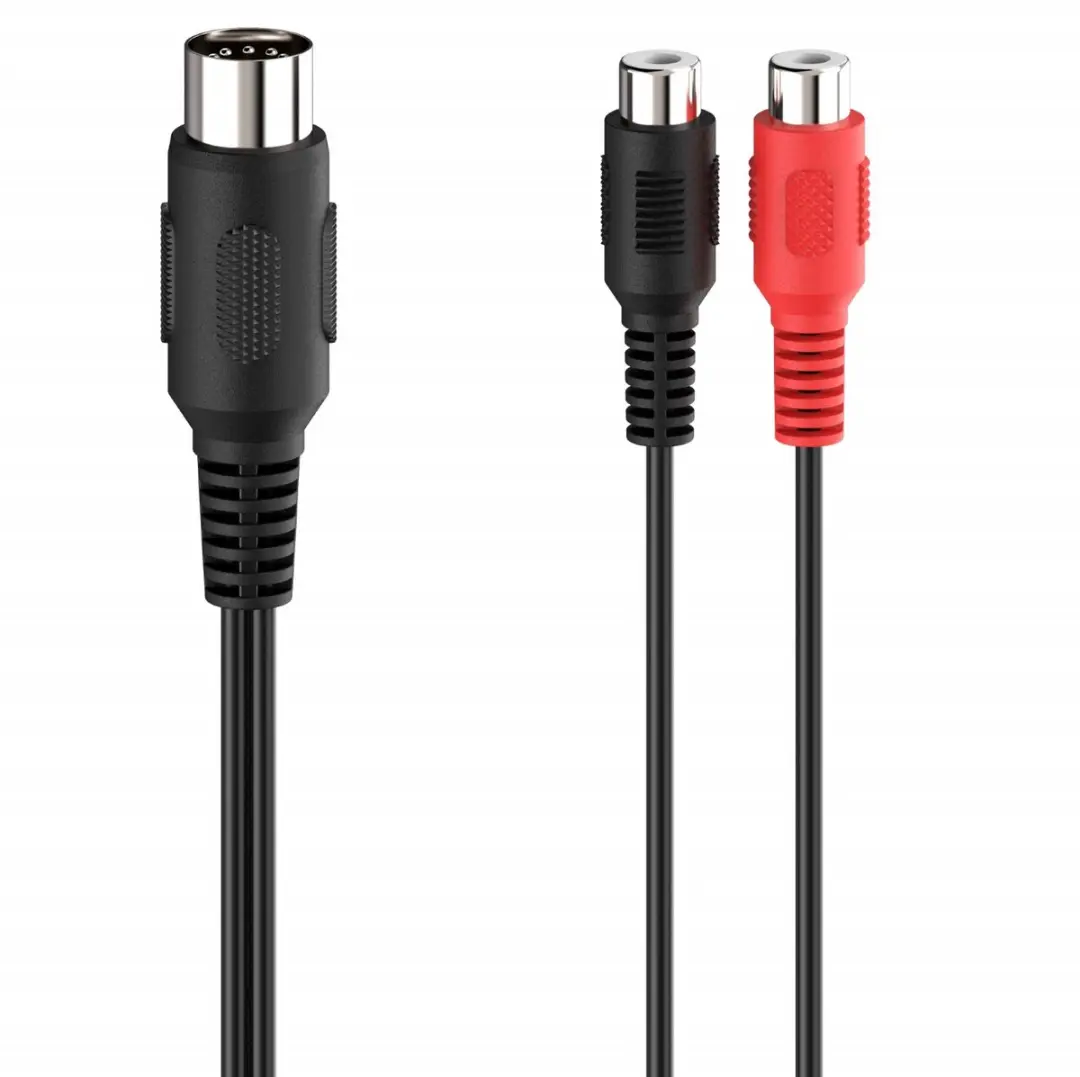 Hama Audio-adapter 2 Cinch - 5-polige DIN-stekker - Zwart