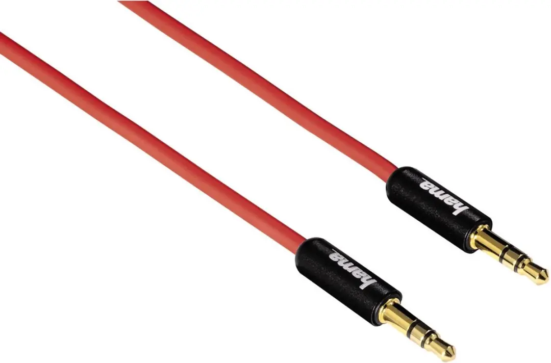 Hama 1m 3.5mm/3.5mm audio kabel Rood