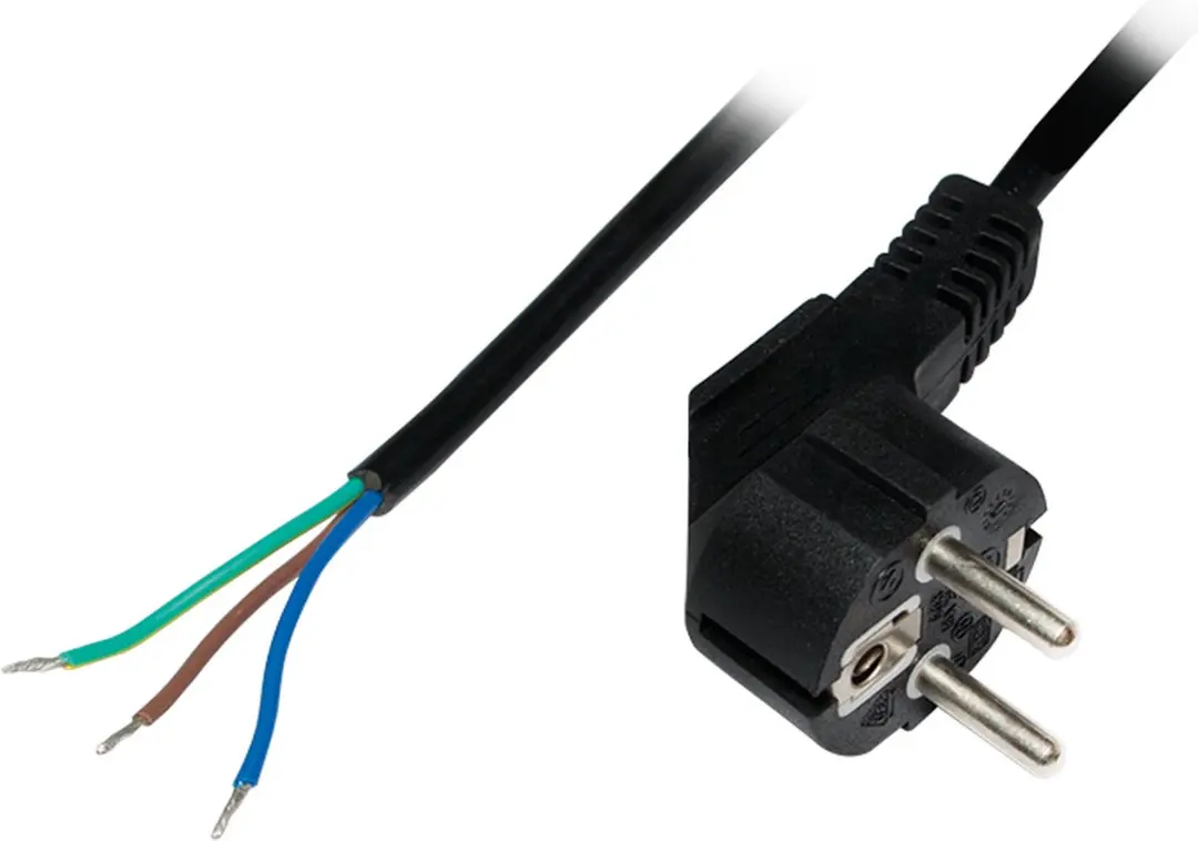 Logilink CP135 Stroomkabel 1.5m - Randaarde haakse stekker