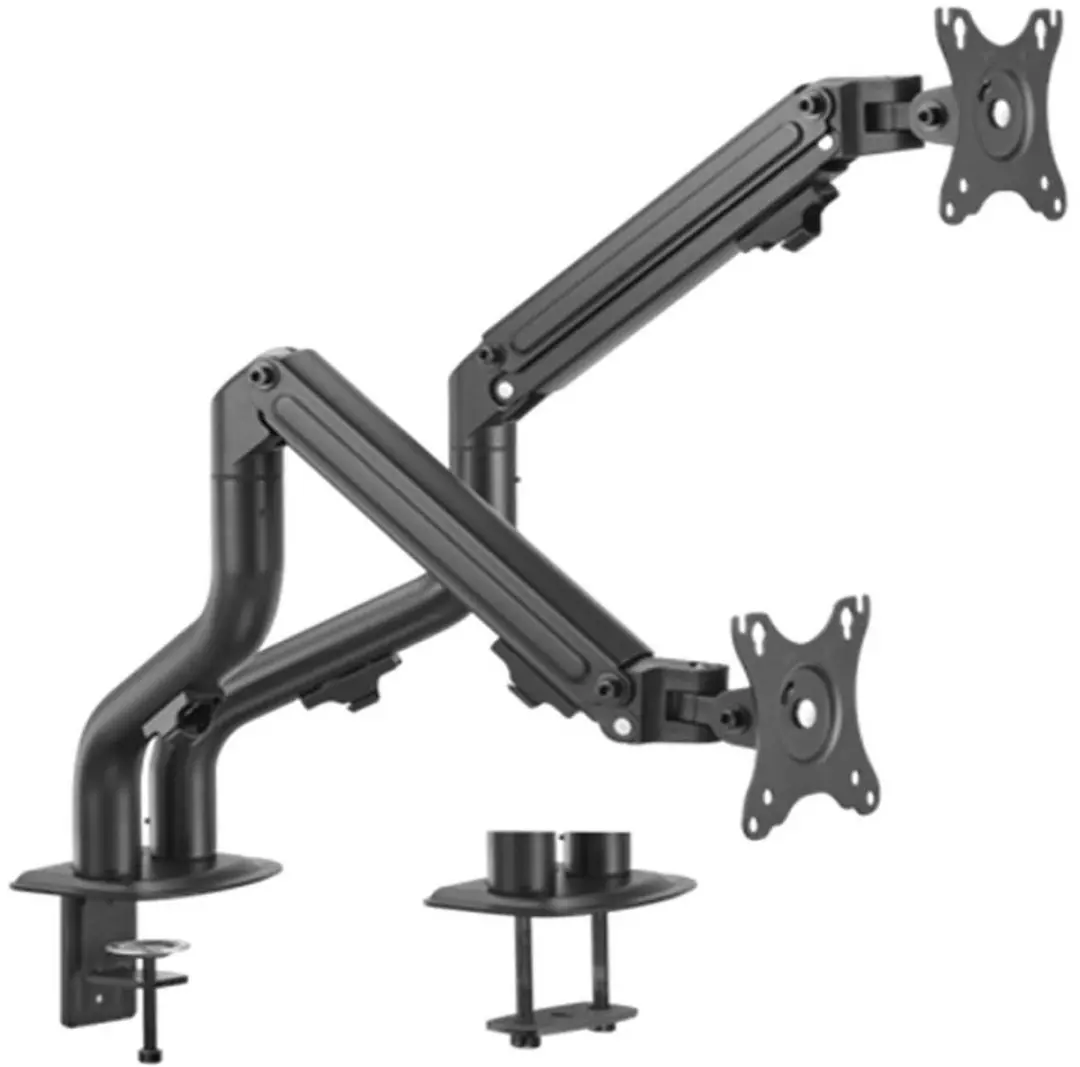 Gembird MA-DA2-02 Monitorarm Dubbel - 17-32" - 2x8kg - Zwart