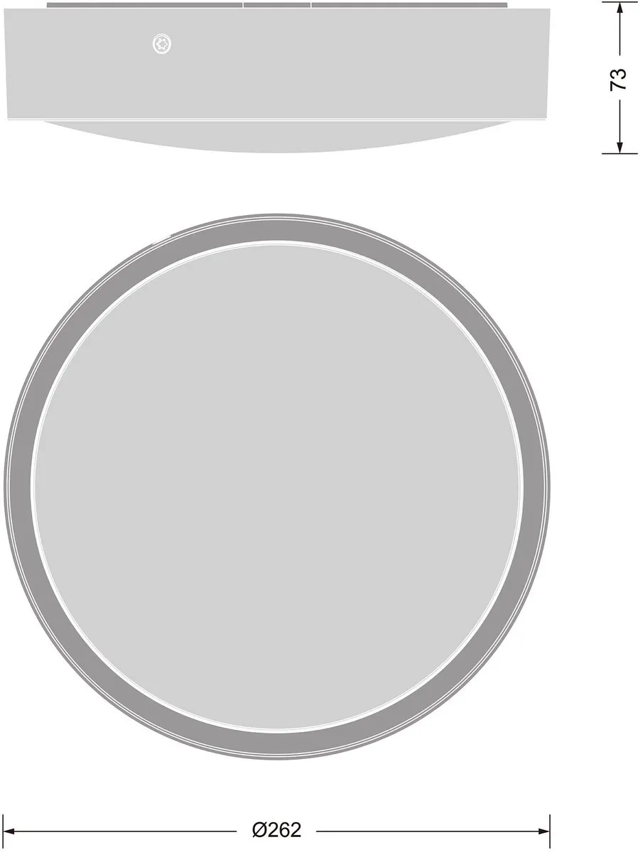 LEDVANCE Plafondlamp Rond 10W 1220lm - 26cm IP65 - Sensor - Donkergroen