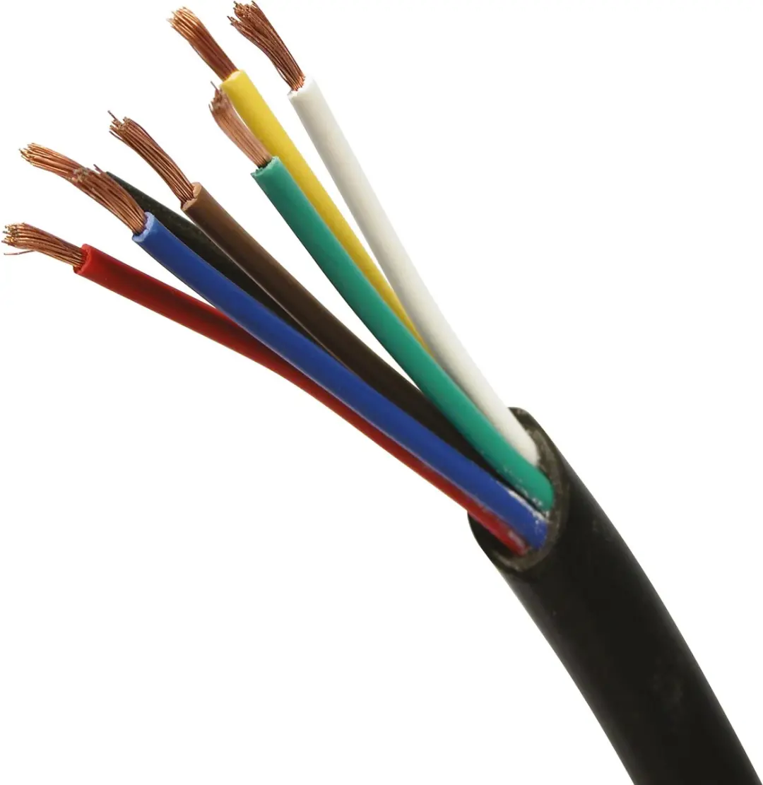 Carpoint Trailerkabel 7-aderig 7x1,0mm² 50m - Zwart