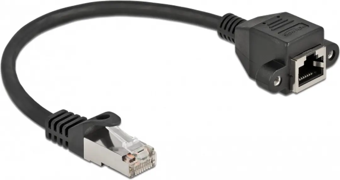 Delock Cat.6A Netwerkkabel 25cm - S/FTP RJ45 - Zwart