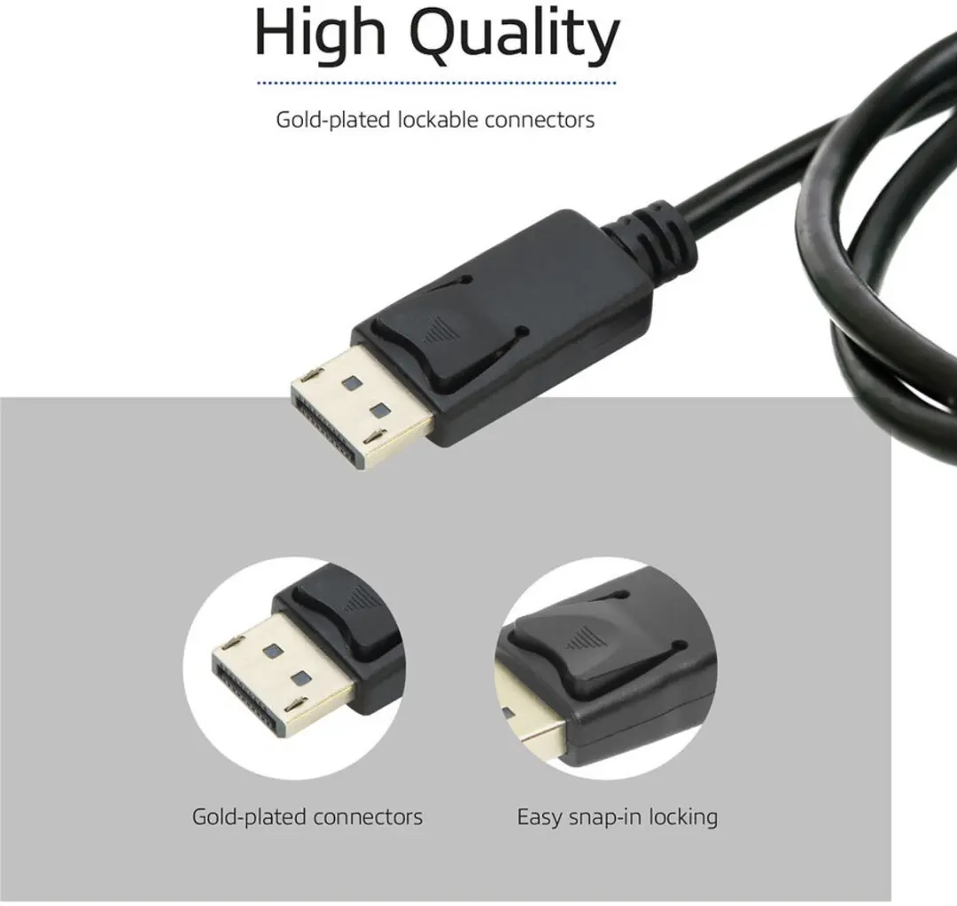 ACT DisplayPort 1.4 Kabel 8K 0,5m - Zwart