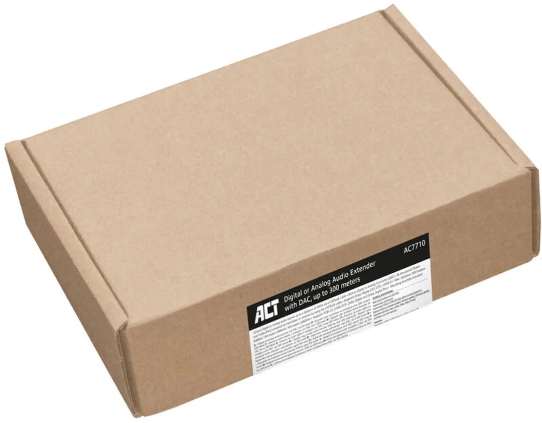 ACT AC7710 Audio Extender Set CAT5e/6 - Zwart