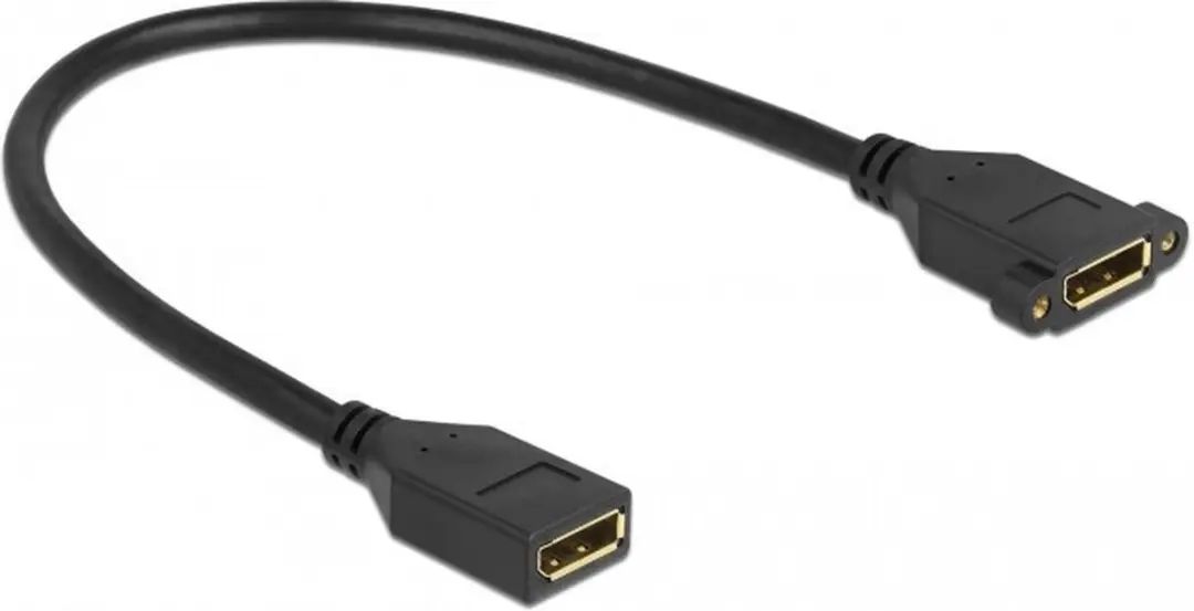 Delock DisplayPort Inbouwadapter V-V 1.2 4K 60Hz - 0,3m Zwart