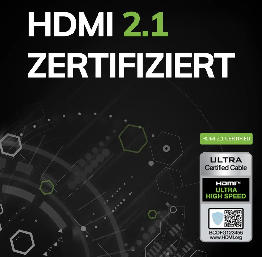 Oehlbach HDMI 2.1 Kabel 0.75m - Wit