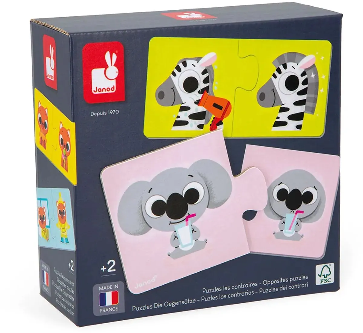 Janod Tegenstellingen Puzzelspel 12-delig - 2+ jaar - afbeelding 6 van 6