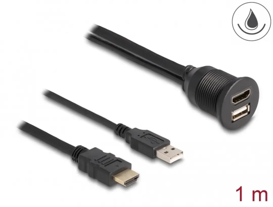 Delock HDMI naar HDMI & USB 2.0 Adapter Kabel 1m