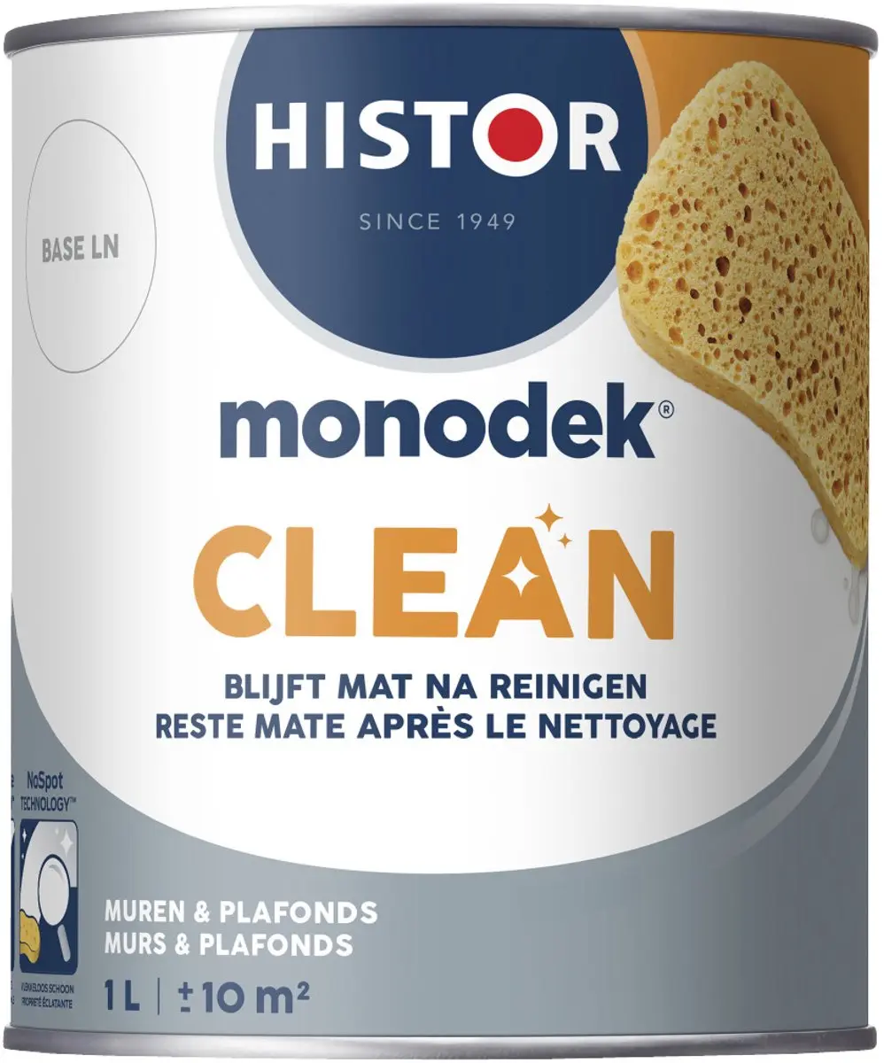 Histor Monodek Clean Muurverf 1L - Wit Mat
