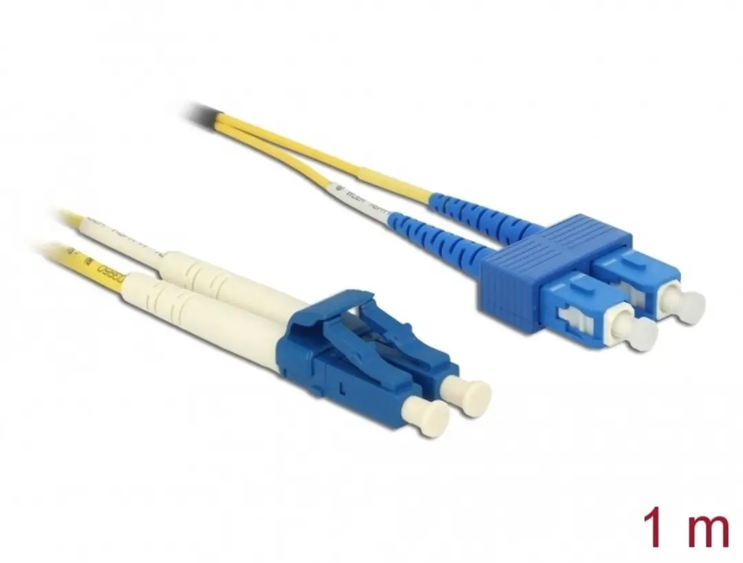 Delock LC naar SC Singlemode OS2 Kabel 1m