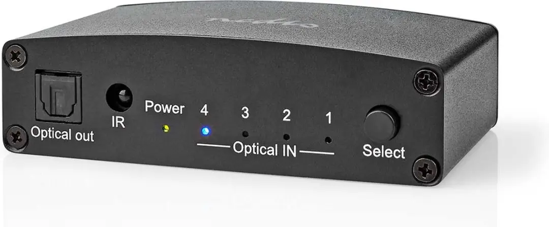Nedis Digitale Audio-Switch ASWI2514BK - 4-wegs - Zwart - afbeelding 6 van 6