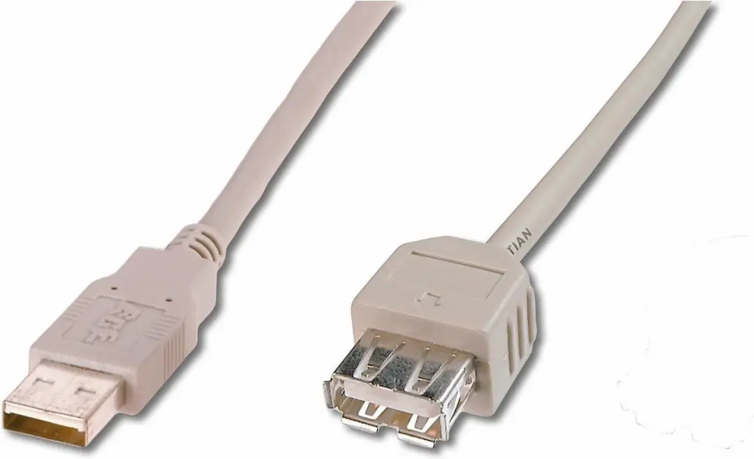 Digitus AK-300202-018-S USB 2.0 A Male naar A Female - 1.8m - Zwart