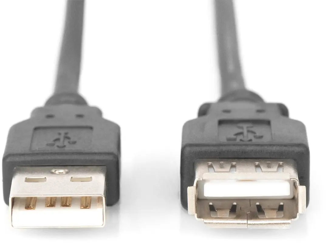 Digitus AK-300202-018-S USB 2.0 A Male naar A Female - 1.8m - Zwart