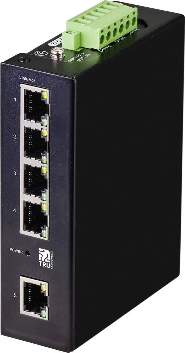 Tru Components TC-9744168 5-poorts Industrial Ethernet Switch