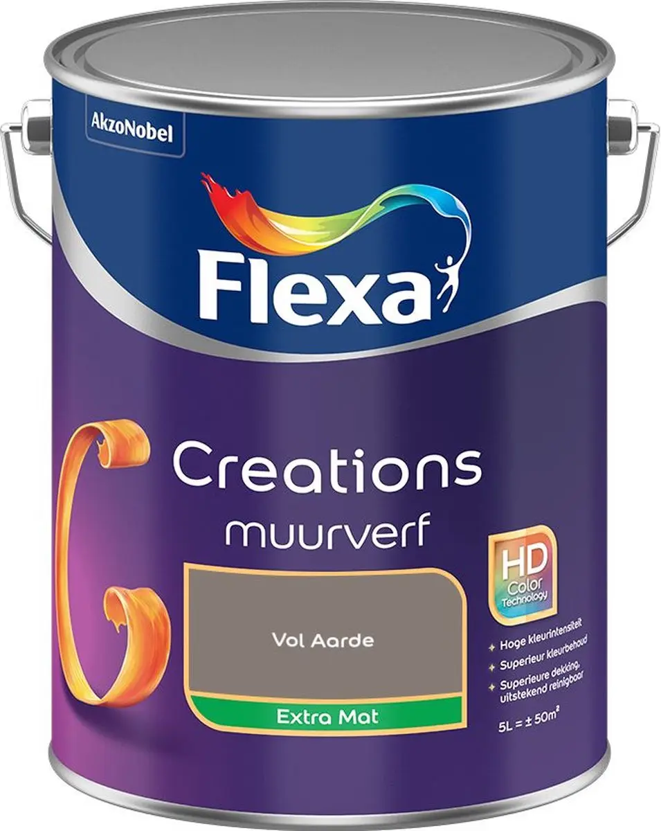 Flexa Creations Muurverf Extra Mat Vol Aarde 5L