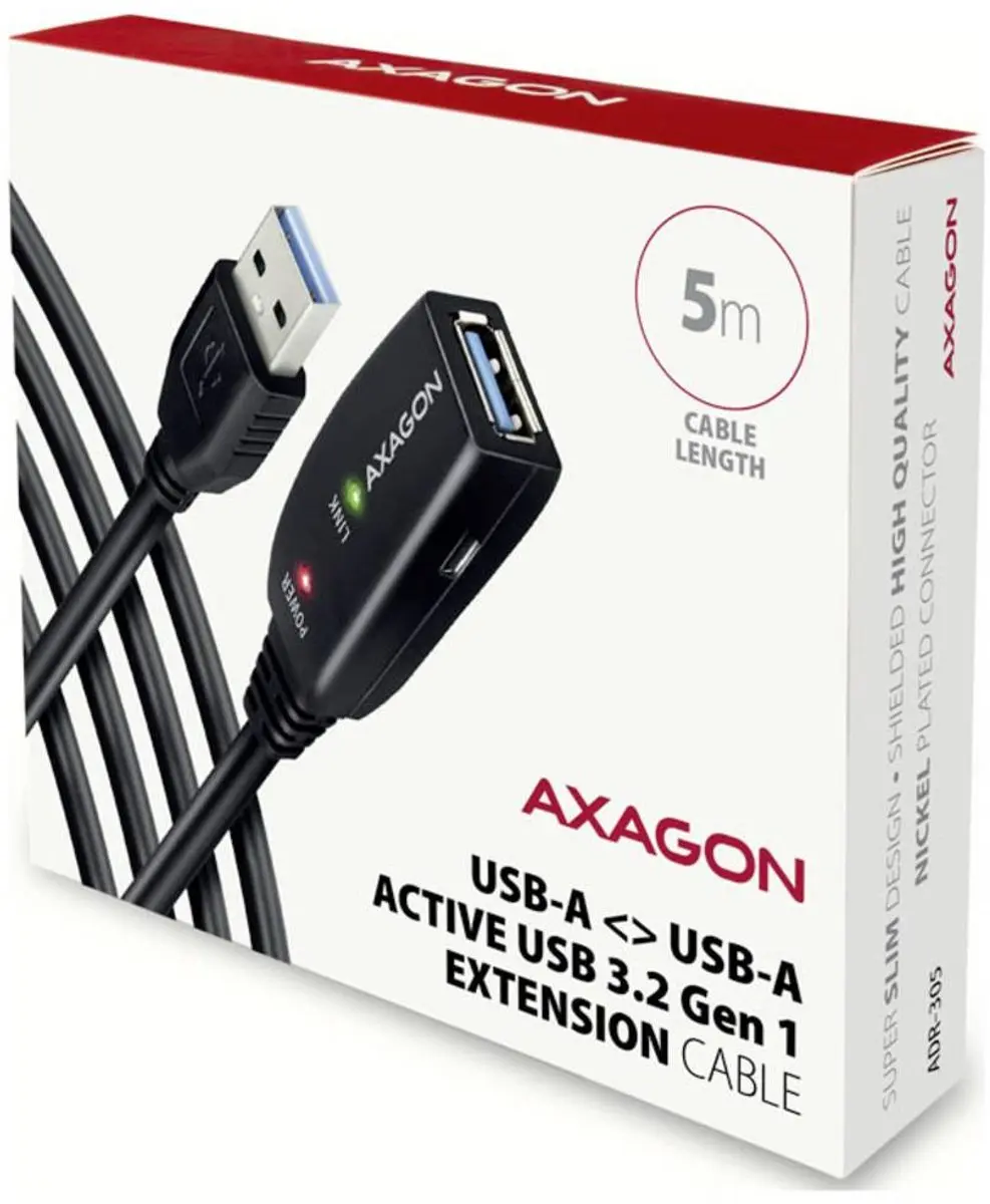 Axagon ADR-305 USB 3.2 Gen1 Kabel - USB-A 5m - afbeelding 6 van 6