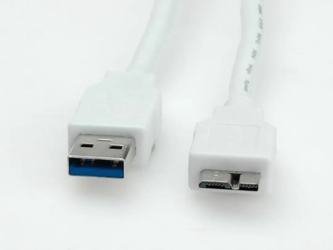 Value USB 3.2 Gen 1 A M - Micro B M Kabel - 0,8m - Wit