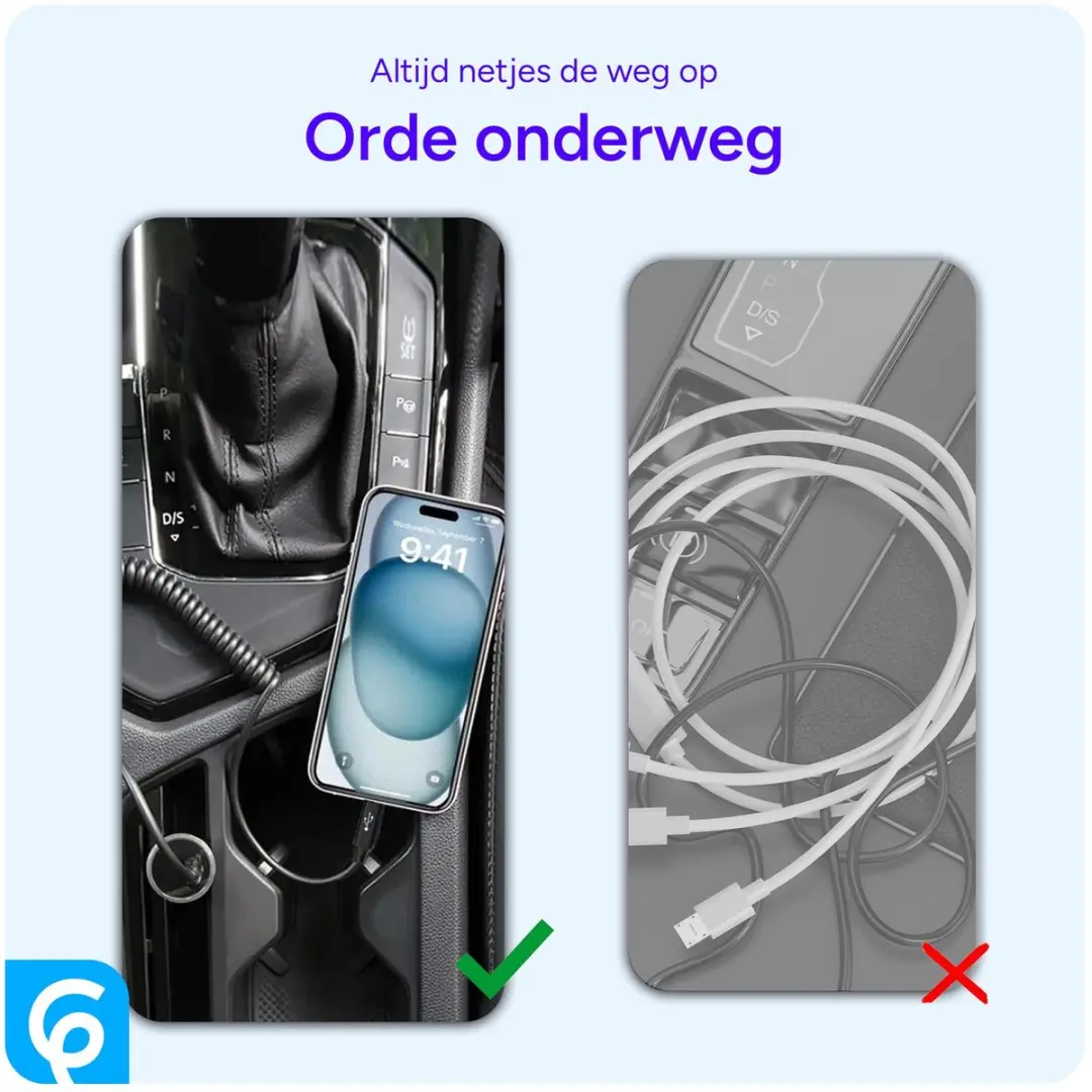 Selected SBG Universele USB-C Krulsnoer 1M - Zwart