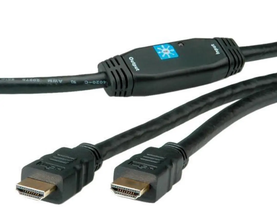 Roline HDMI High Speed Kabel 30m - met Repeater - Zwart