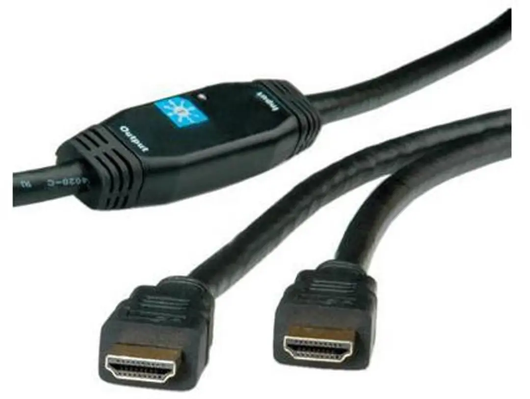 Roline HDMI High Speed Kabel 30m - met Repeater - Zwart