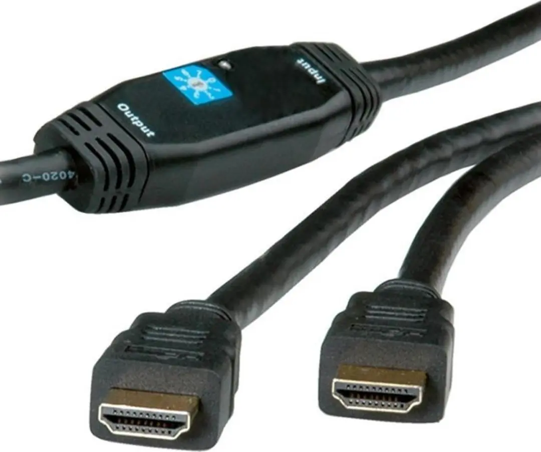 Roline HDMI High Speed Kabel 30m - met Repeater - Zwart