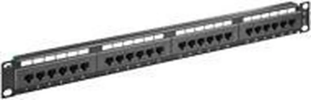 Goobay CAT 5e Patch Panel 24 Poort - 19 inch 1U - Zwart