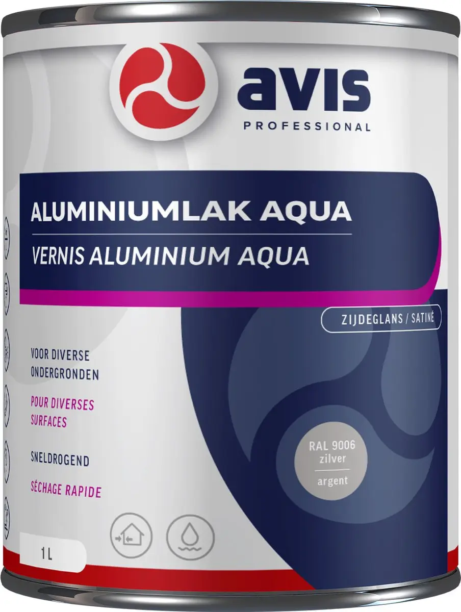 Avis Aqua Aluminium Verf 1L