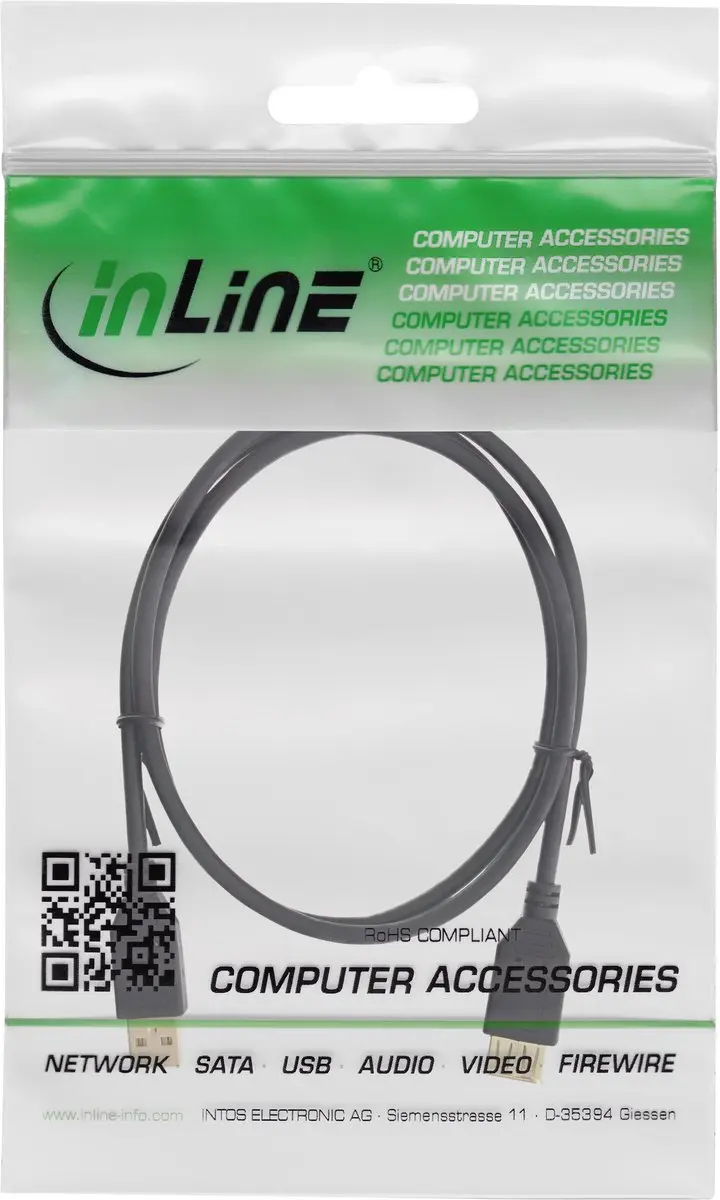 InLine USB Verlengkabel USB2.0 OKS-88703 - 3m - Zwart