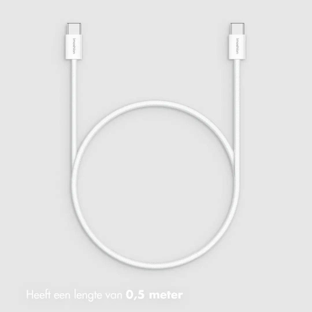 Imoshion USB-C Kabel 60W 0,5m - Wit