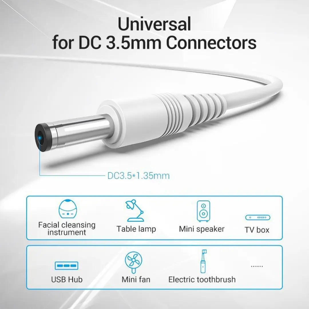 Vention CEX Wit USB A naar DC 3.5mm 0.5m