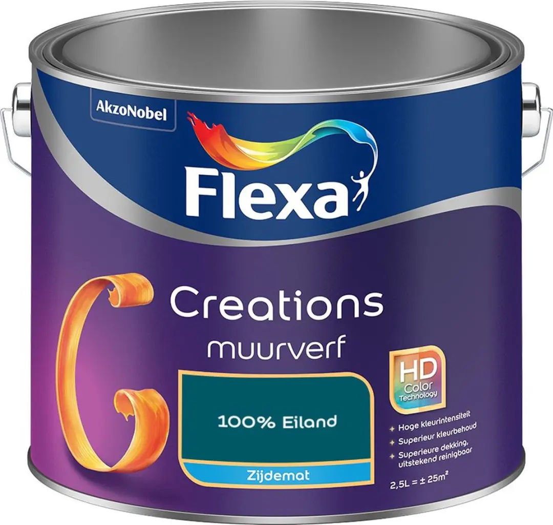 Flexa Creations Muurverf Zijdemat 100% Eiland 2,5L
