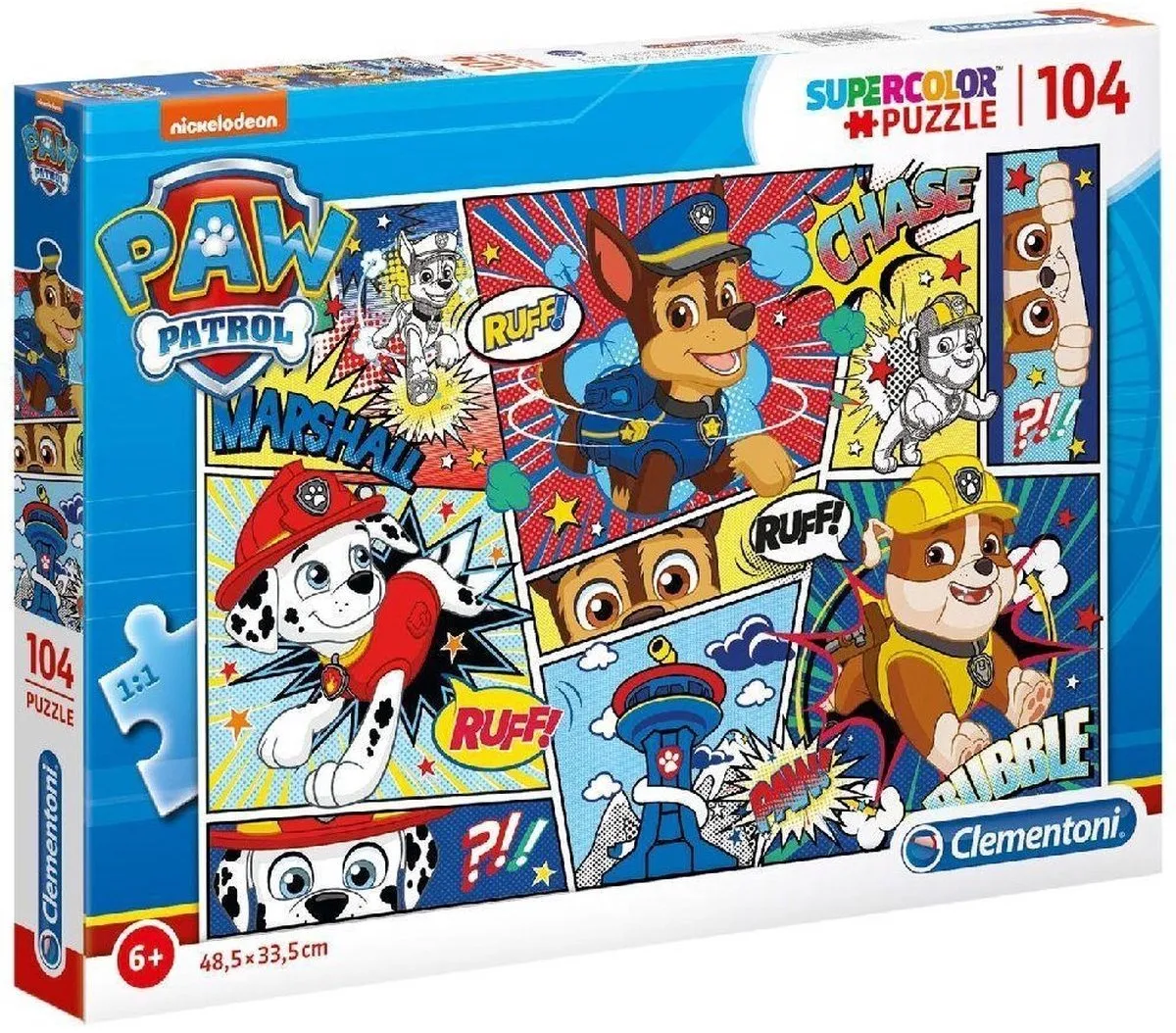 Clementoni Paw Patrol SuperColor Legpuzzel 104 Stuks - 48x33cm
