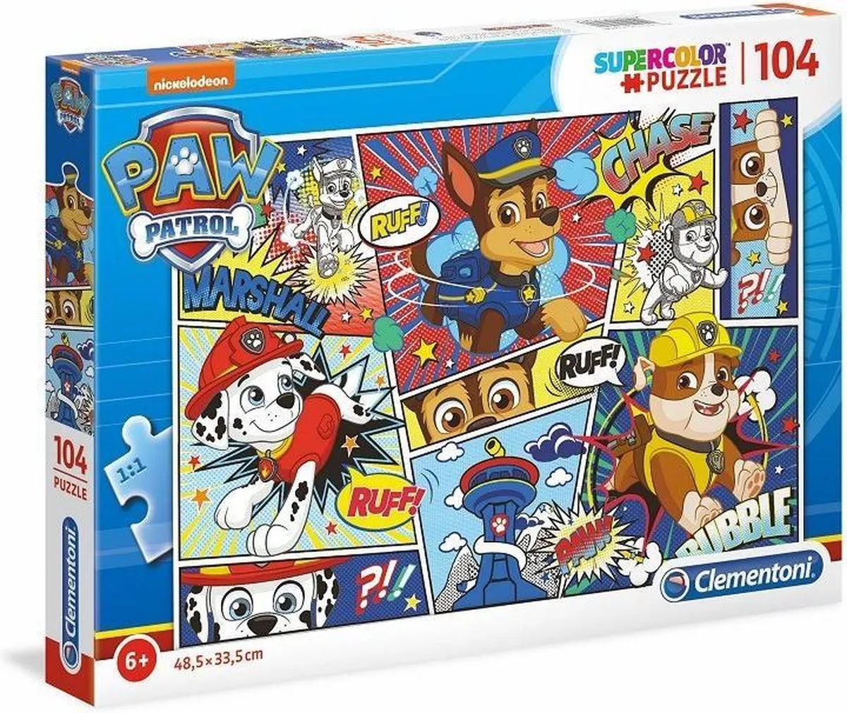 Clementoni Paw Patrol SuperColor Legpuzzel 104 Stuks - 48x33cm