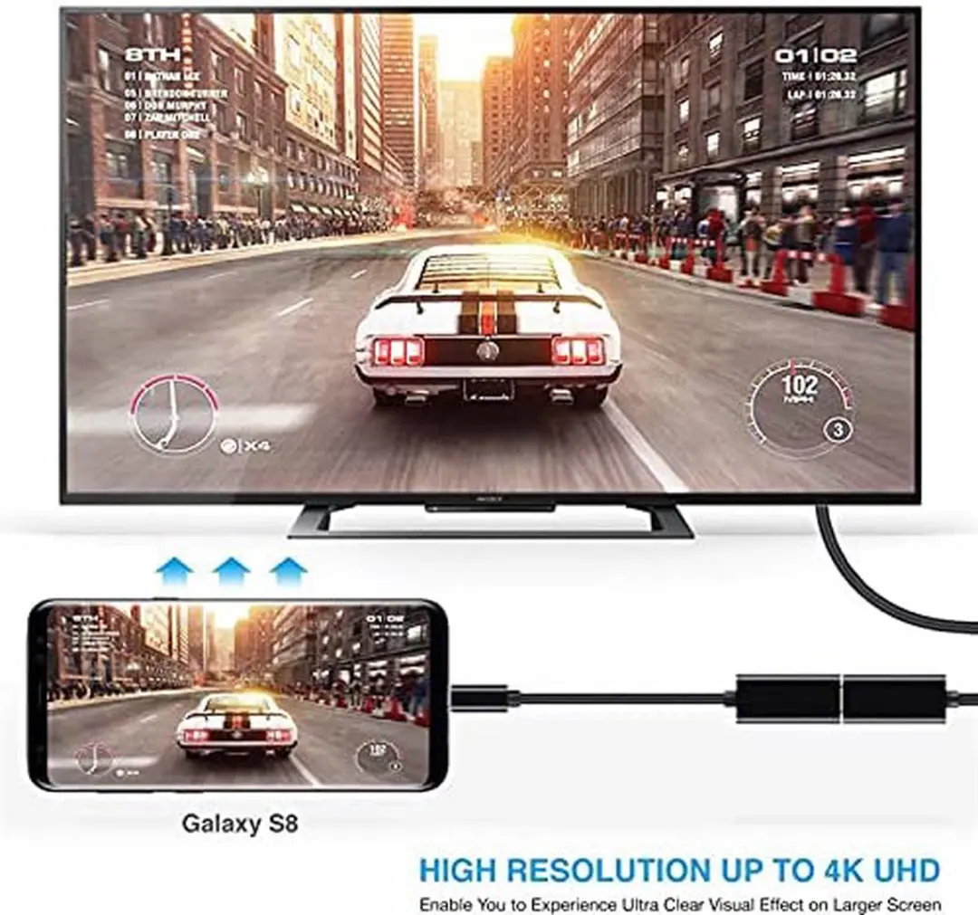 NÖRDIC USBC-N1192 USB-C naar HDMI Adapter 4K30Hz - 10cm - Zwart