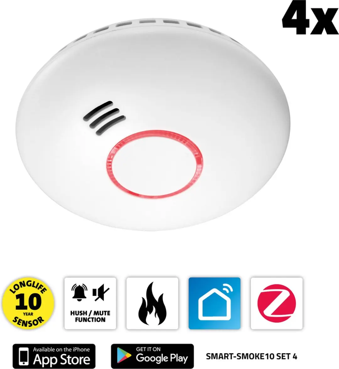 Alecto SMART-SMOKE10 Zigbee Rookmelder - 5 Stuks