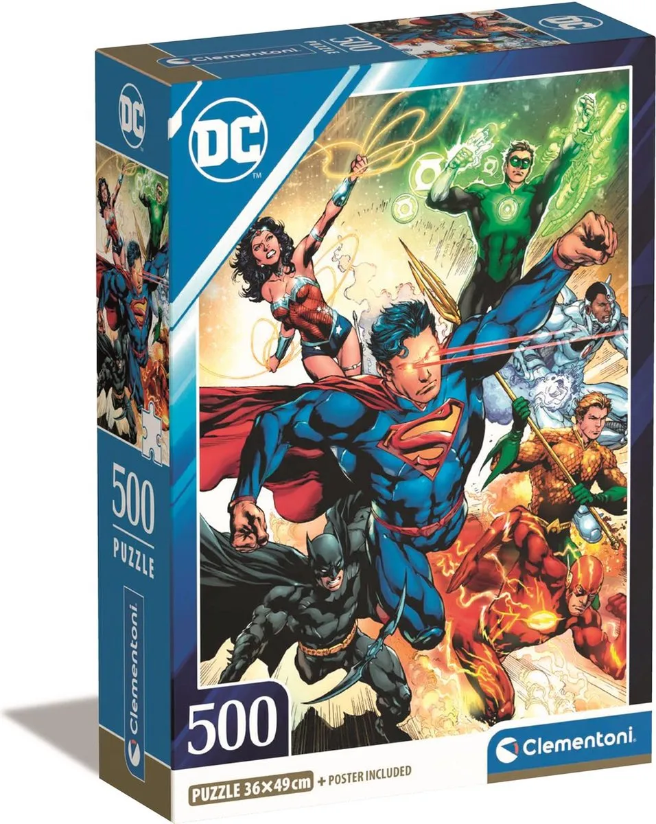 Clementoni DC Comics Superman Puzzel 500 Stukjes - Multicolor