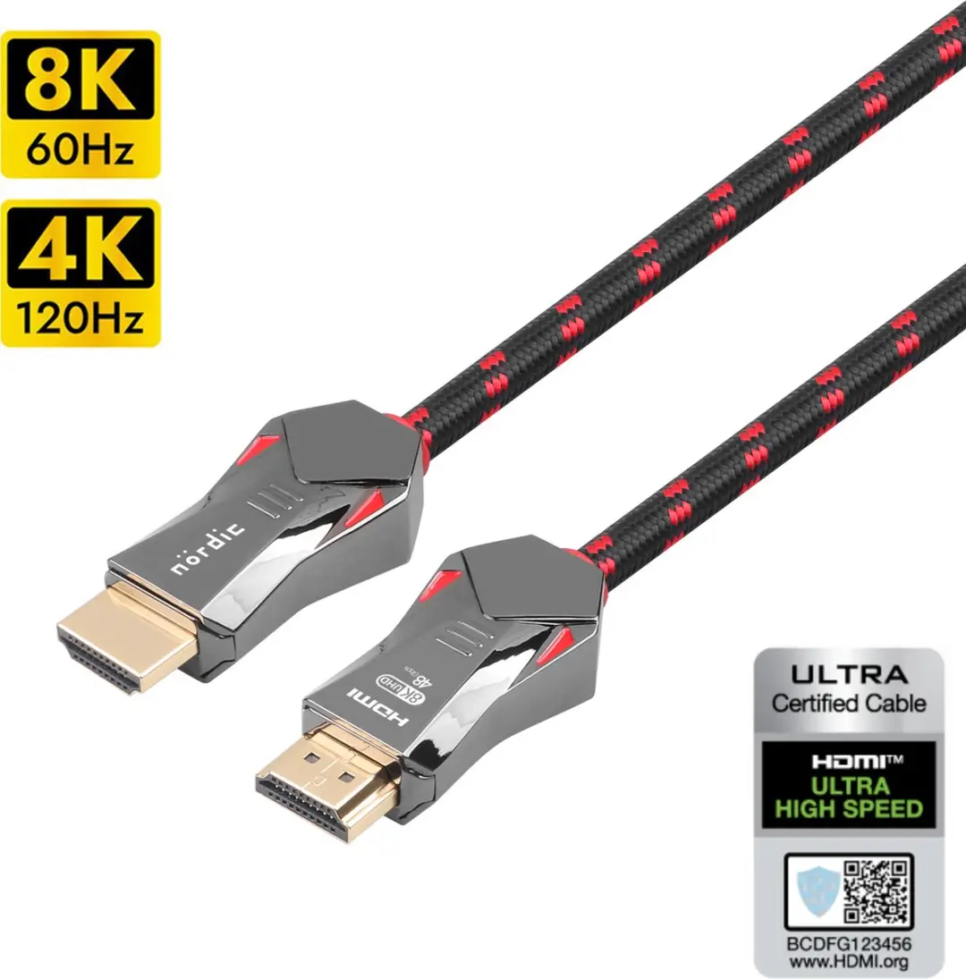 NÖRDIC HDMI-N1023B HDMI-kabel 8K 48Gbps