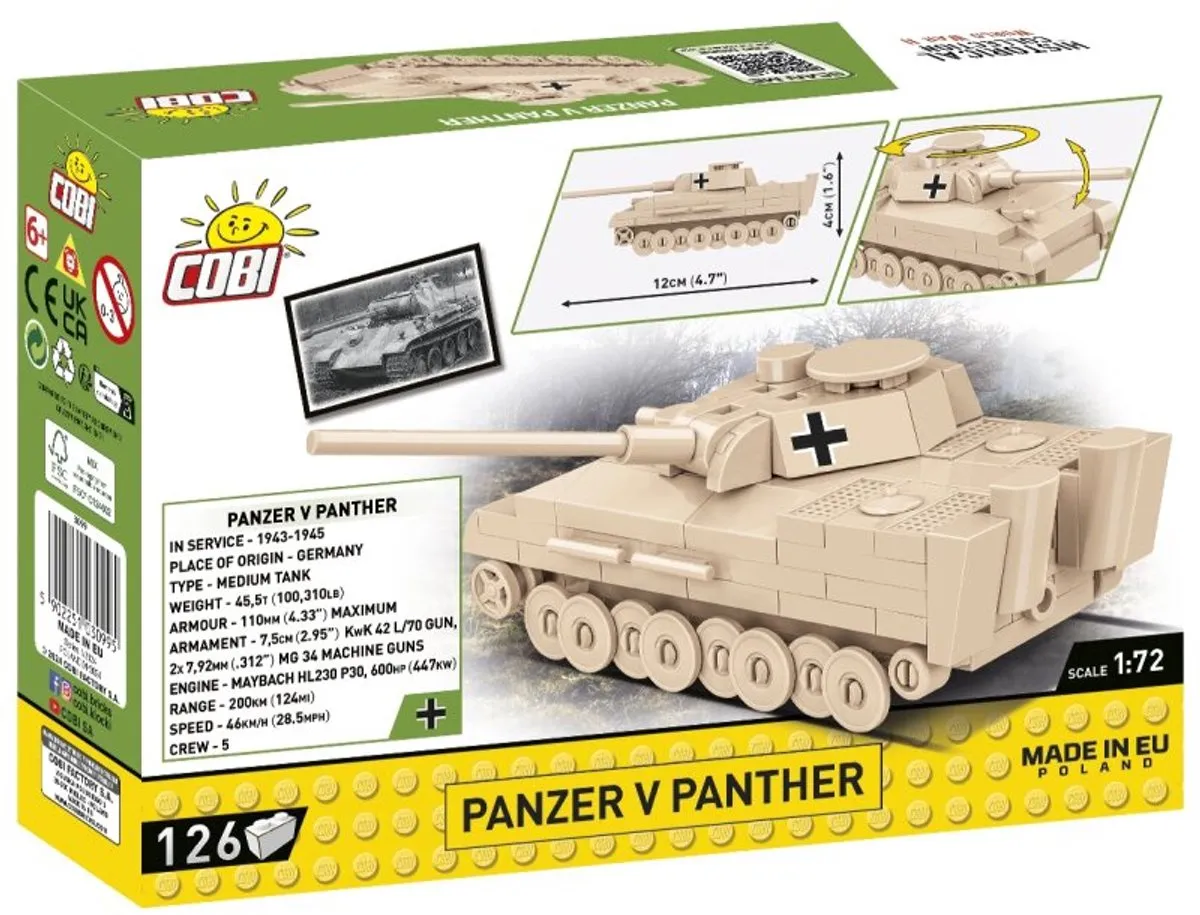Cobi Panzer V Panther COBI-3099 - 126 Stukken - Meerkleurig