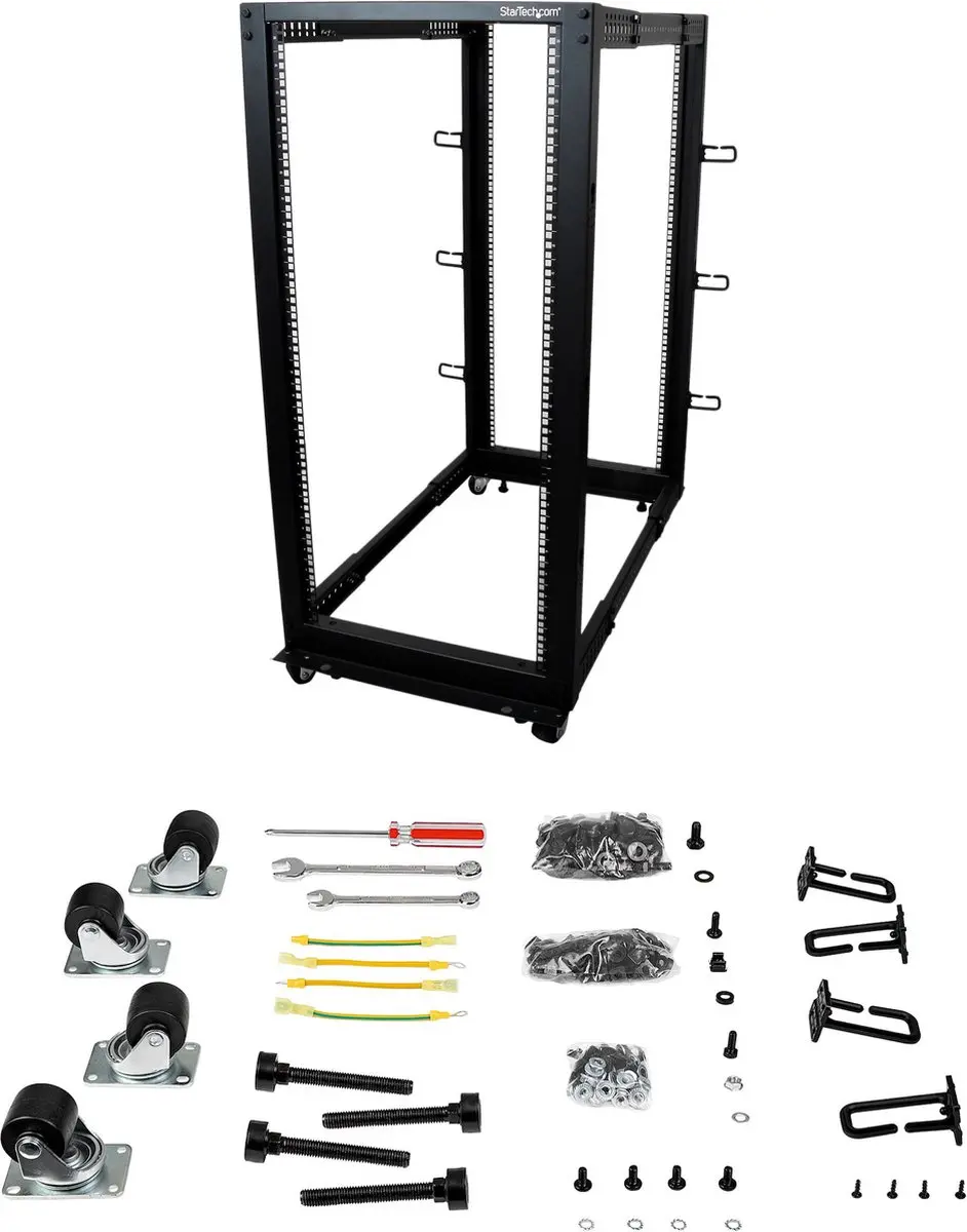 Startech 25U Open Server Rack 4POSTRACK25U - Zwart