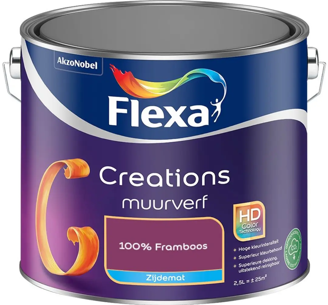 Flexa Creations Muurverf Zijdemat 100% Framboos 2,5L