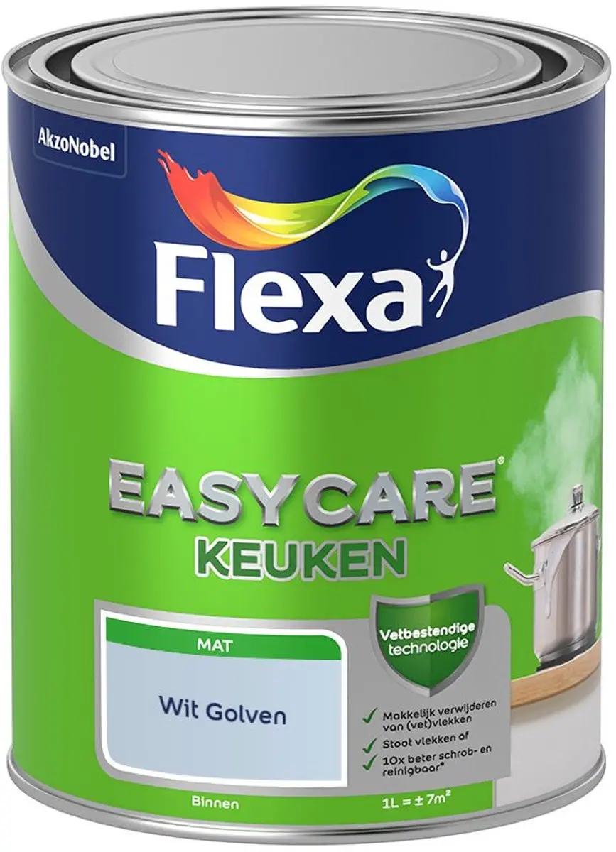 Flexa Easycare Keukenverf Wit Golven 1L